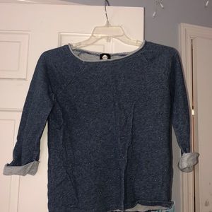 blue sweatshirt